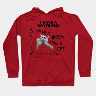 i have boyfriend. oh noo! thats a cat Hoodie